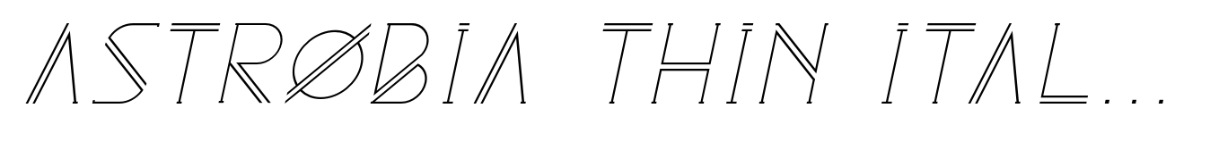 Astrobia Thin Italic
